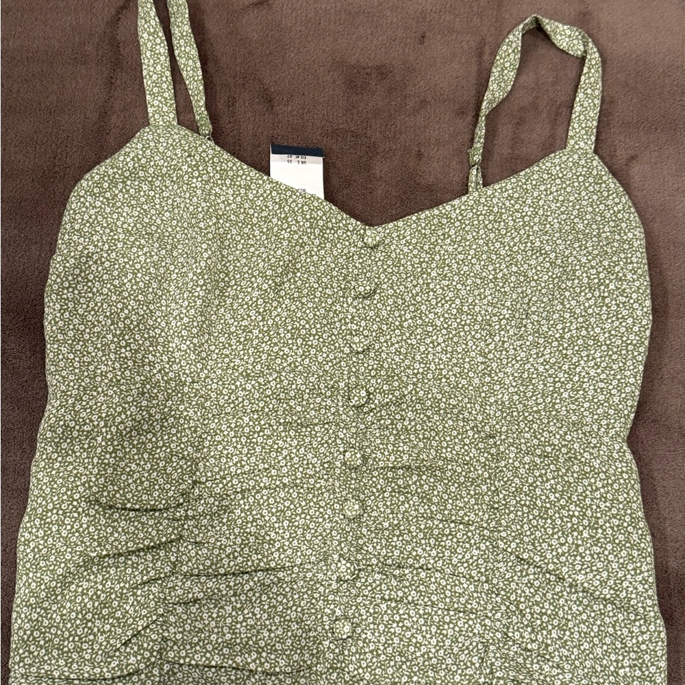 Abercrombie & Fitch Olive Floral Camisole